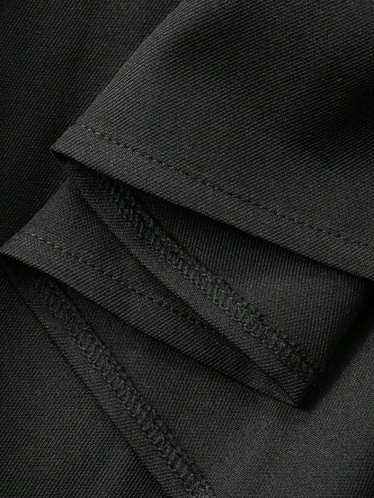FRIFUL Women's Black Solid Color High Waist Pleated Short Casual Versatile Slimming Skirt Autumn/Winter School