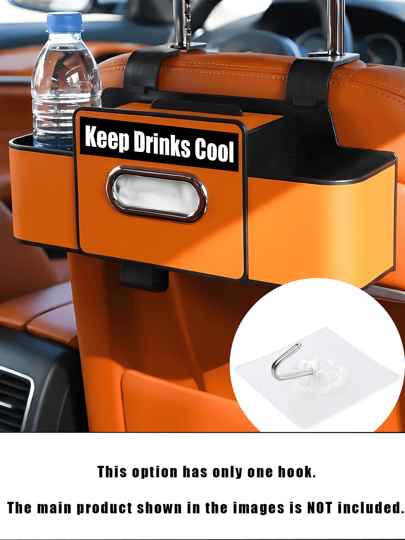 Functional Car Seat Back Organizer With Large Capacity And Metal Trim Detail Wear-Resistant Tissue Box Holder Ideal For Taxi Drivers Sleek Compact Auto Storage Box To Hold Snacks And Wipes In Daily Tr