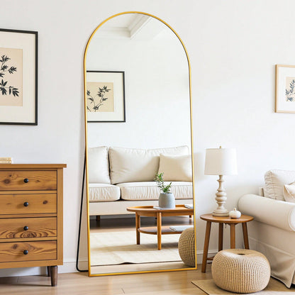 Furnbar Arch Floor Mirror, 58"X19" Full Length Mirror- Freestanding Full Body Mirror With Stand For Bedroom Or Living Room,Amber,Lavender,Persimmon,Pistachio,Sapphire