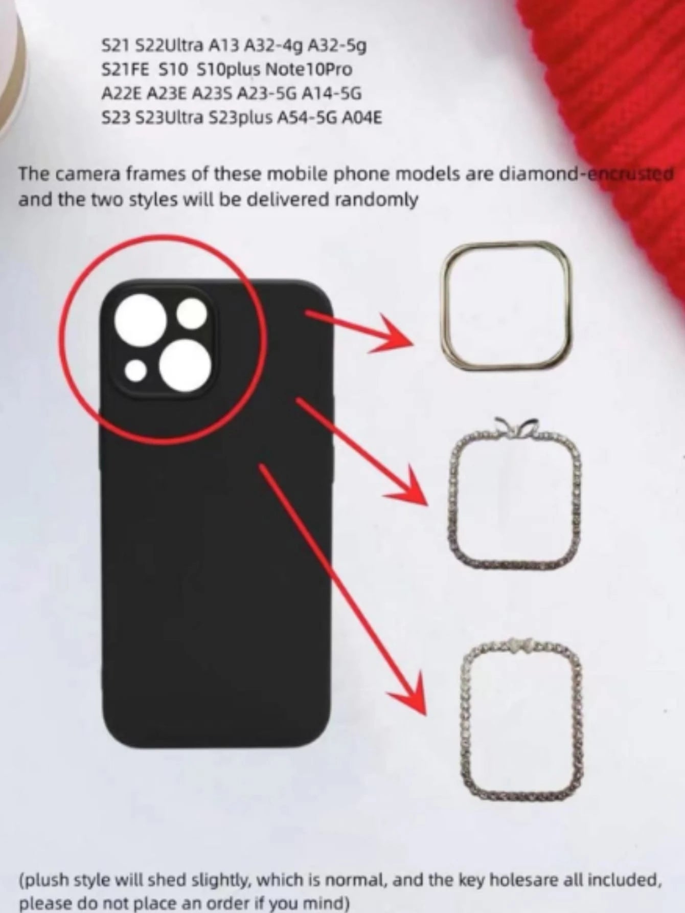 Furry Phone Case Compatible With Apple 17 Pro Max, Apple 11/12/13/14/15/16 Pro Max, S25/S22/S23/S24+ A04/A05/A14/A15/A24/A25/A34/A54S, 13C+, Note 14/13C/12/11 Pro, Enjoy/Honor
