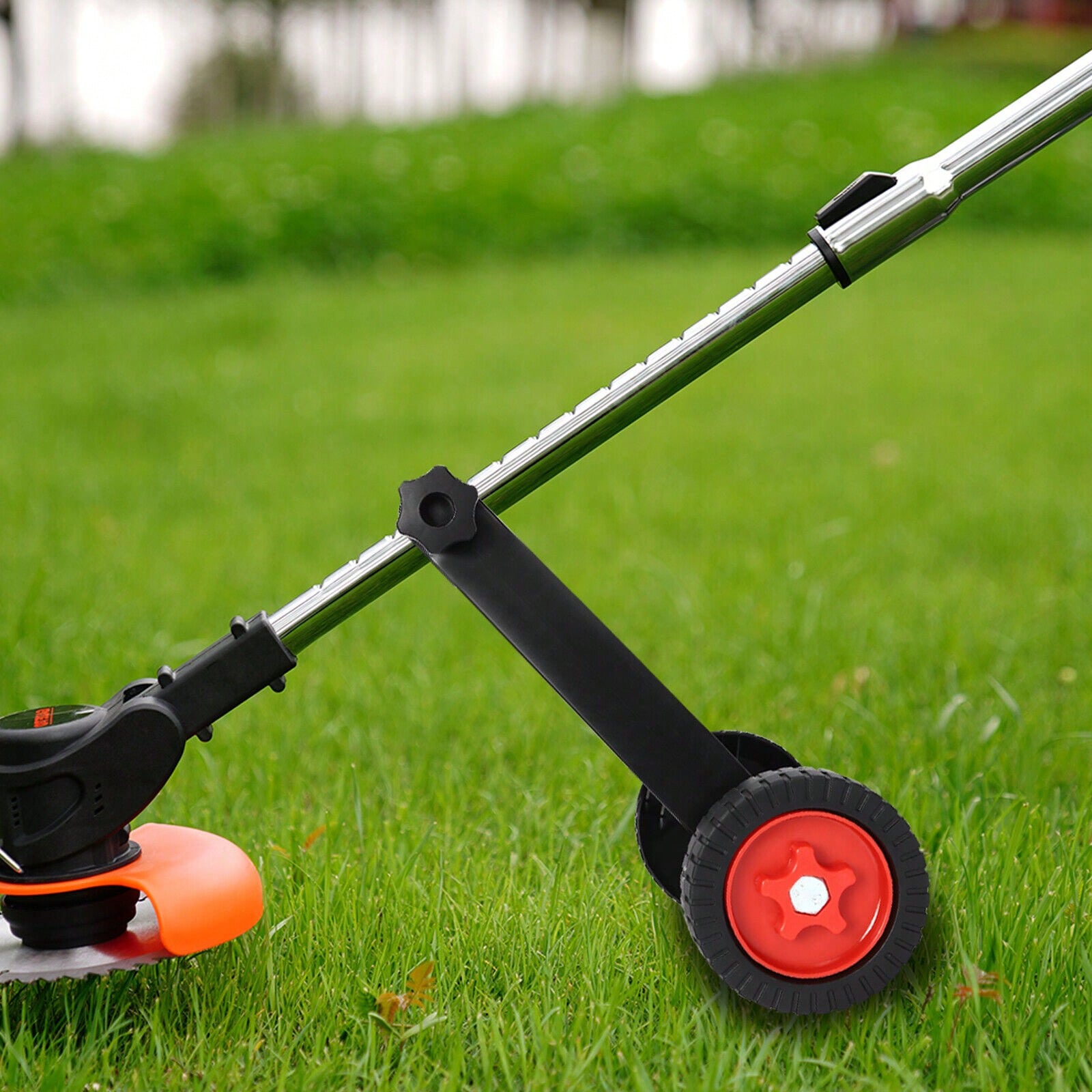 Futchoy Lawn Mower Auxiliary Wheel Plastic Support Wheel Mower Support Wheels Load 7kg