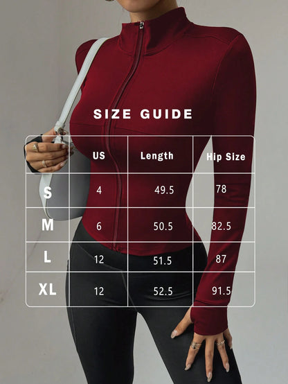 FWH High Turn Rate Slim Waist, Style, Waist-Sculpting Slimming Fitness Retro High-End Street Elegant Sports Jackets