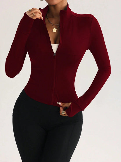 FWH High Turn Rate Slim Waist, Style, Waist-Sculpting Slimming Fitness Retro High-End Street Elegant Sports Jackets