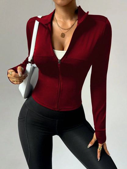 FWH High Turn Rate Slim Waist, Style, Waist-Sculpting Slimming Fitness Retro High-End Street Elegant Sports Jackets