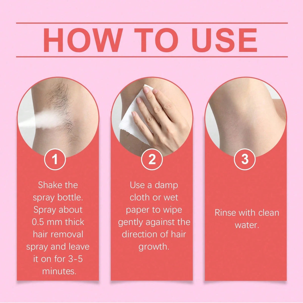 Gentle Hair Removal Mousse Spray, Leg Hair Armpit Hair Body Smooth Skin Cleansing Mousse Skin Spray