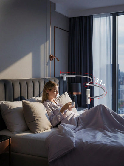 GICOOK Goose Neck Lazy Person Stand- Mobile Phone Stand. Saves Space, Adjustable, Essential For Lazy People, Suitable For Home Use, Office, Travel. It Is Applicable To Android Phones. It Is An Excell