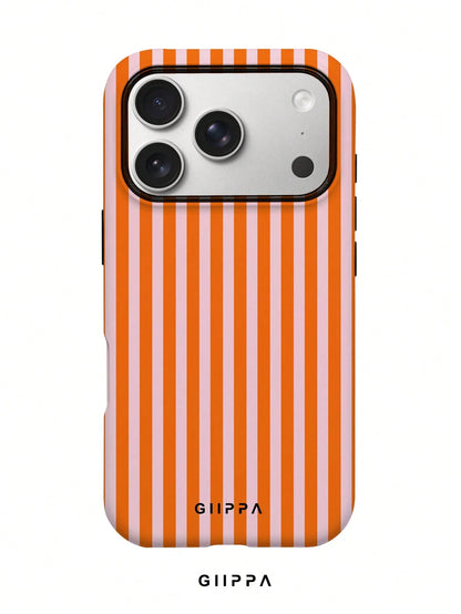 GIIPPA 1pc Foggy Blue Striped Pattern Design, Phone 17 Pro Max Phone Case, Compatible With Phone 16 Pro Max, 15 Pro Max, 14 Pro Max, Korean-Style High-End Fashionable And Fun Phone Case, Compatible Wi