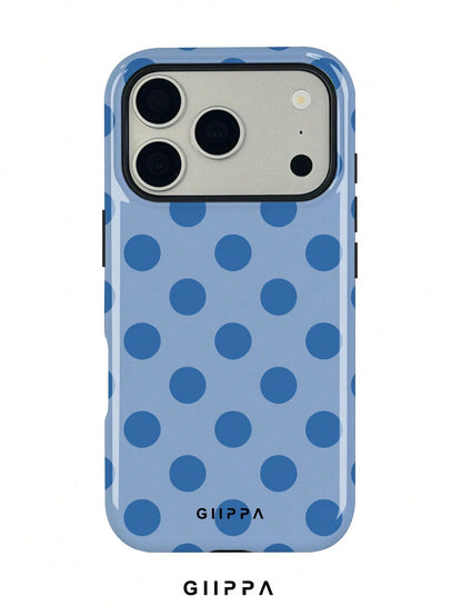 GIIPPA 1pc Fresh Avocado Green Polka Dot Full Print Design Phone Case, Compatible With Phone 17 Pro Max, 16 Pro Max, 15 Pro Max, 14 Pro Max, 11/12/13/14/15/16 Pro Max Plus, Korean Style High-End Fashi
