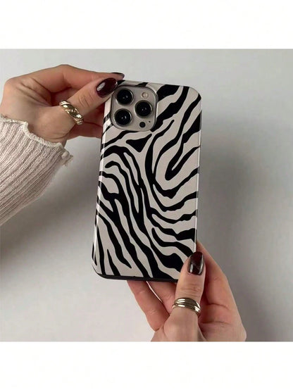 GIIPPA White Black Zebra Pattern Elements Fashion Phone Cases Zebra Pattern White Black Fashion Phone Case White Black Zebra Pattern Fashion Phone Case Black White Zebra Striped Fashion Phone Case Zeb