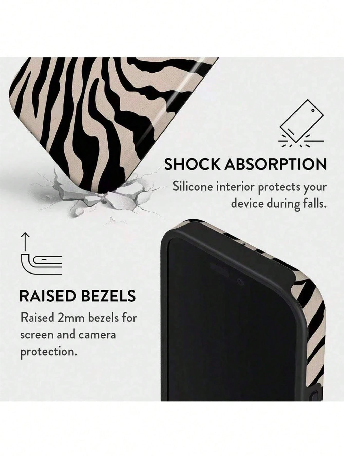 GIIPPA White Black Zebra Pattern Elements Fashion Phone Cases Zebra Pattern White Black Fashion Phone Case White Black Zebra Pattern Fashion Phone Case Black White Zebra Striped Fashion Phone Case Zeb