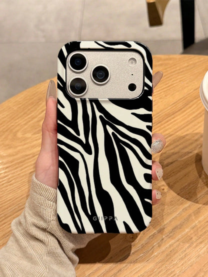 GIIPPA White Black Zebra Pattern Elements Fashion Phone Cases Zebra Pattern White Black Fashion Phone Case White Black Zebra Pattern Fashion Phone Case Black White Zebra Striped Fashion Phone Case Zeb