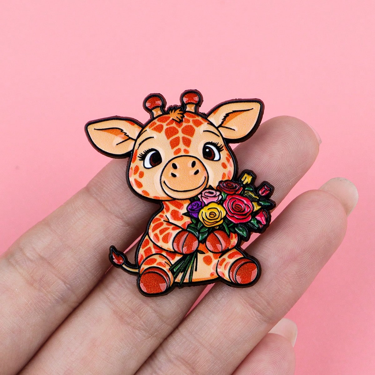 Giraffe Brooch, Unisex Enamel Lapel Pin, Unique Accessory For Bags, Clothes, All Seasons Gifts For Mother, Father, Graduation, And Teacher