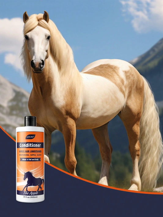 GJYC PET Equine Hair Conditioner 17 Oz- Detangler & Shine Enhancer For Horse Mane & Tail- Restores Softness & Hydration