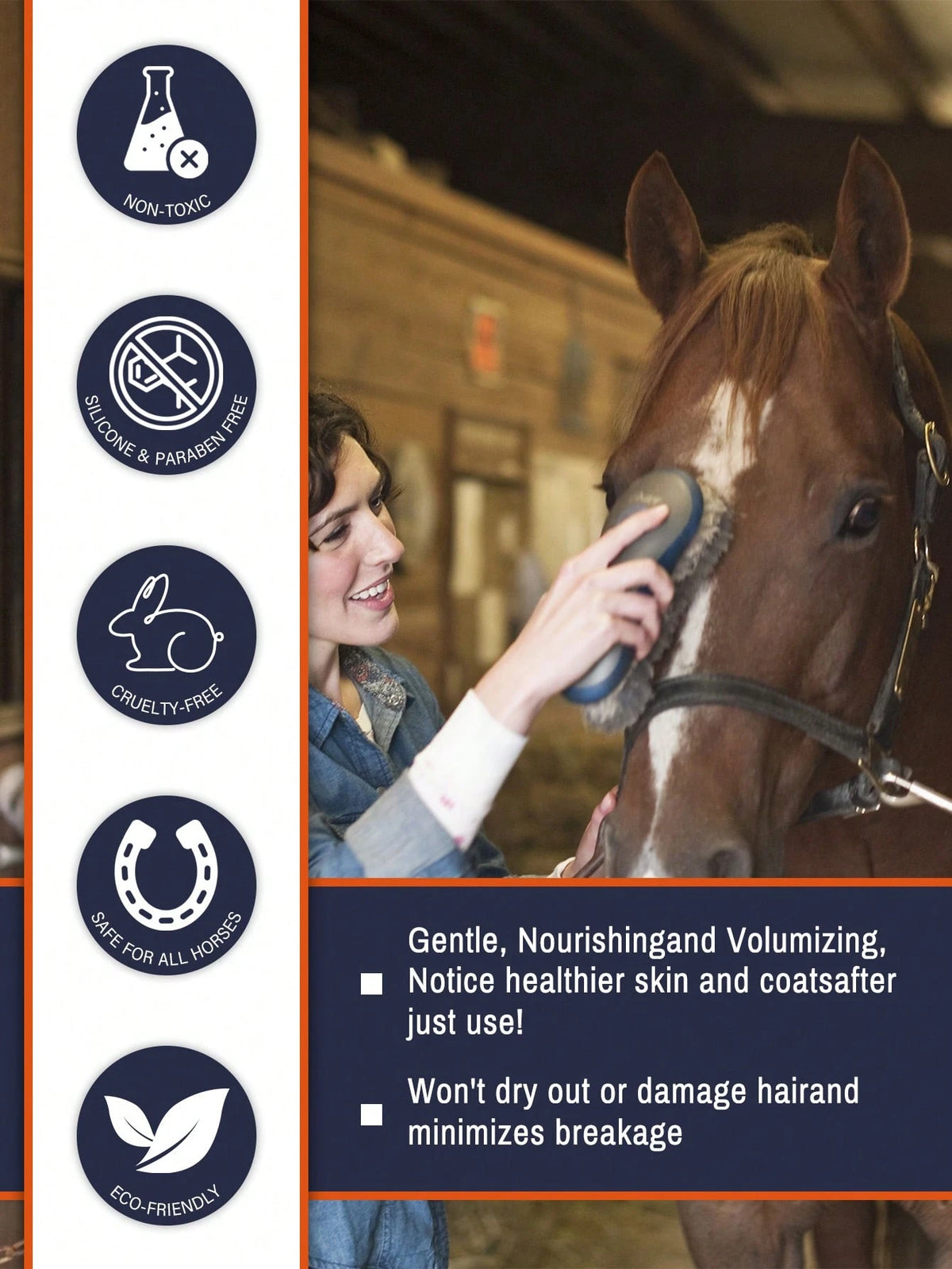 GJYC PET Equine Hair Conditioner 17 Oz- Detangler & Shine Enhancer For Horse Mane & Tail- Restores Softness & Hydration