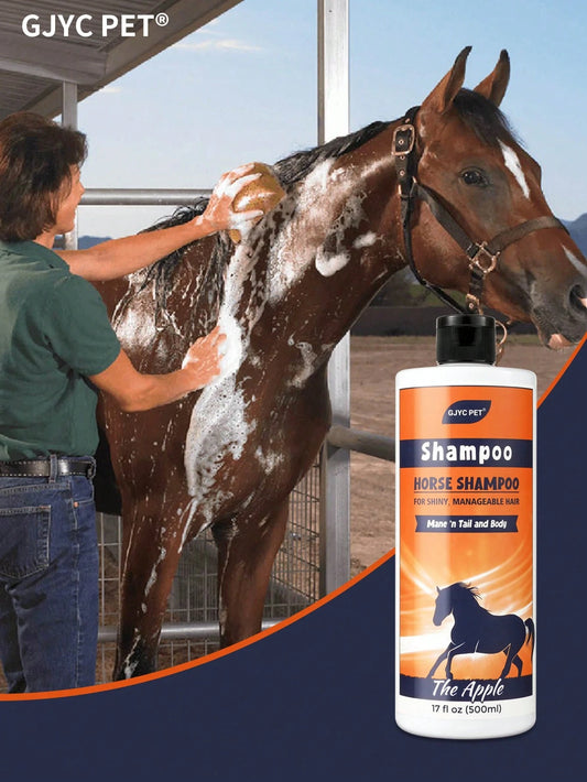 GJYC PET Equine Horse Shampoo – Conditions & Moisturizes Coat, Mane & Tail, Enhances All Coat Colors, Promotes Shine, For All Horses & Pets, PH Balanced, 17 Fl Oz