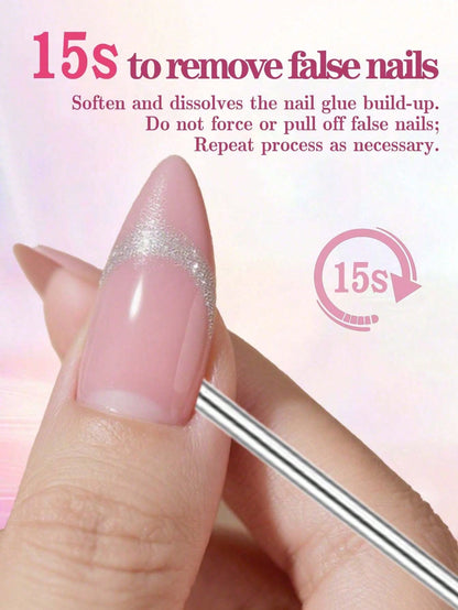 GLOZ 20ml Precise Nail Polish Remover, Suitable For Press-On Nails, Multi-Purpose Nail Polish Remover, Gentle Removal Of Gel Manicure, Non-Acetone Nail Polish Remover