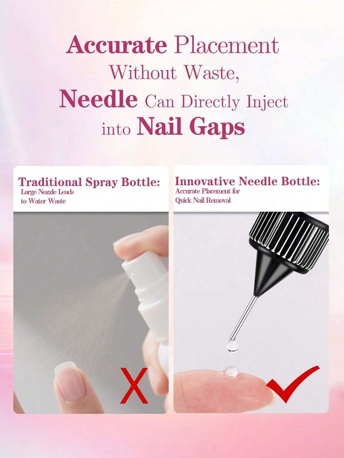 GLOZ 20ml Precise Nail Polish Remover, Suitable For Press-On Nails, Multi-Purpose Nail Polish Remover, Gentle Removal Of Gel Manicure, Non-Acetone Nail Polish Remover