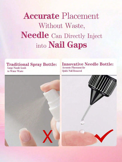 GLOZ 20ml Precise Nail Polish Remover, Suitable For Press-On Nails, Multi-Purpose Nail Polish Remover, Gentle Removal Of Gel Manicure, Non-Acetone Nail Polish Remover