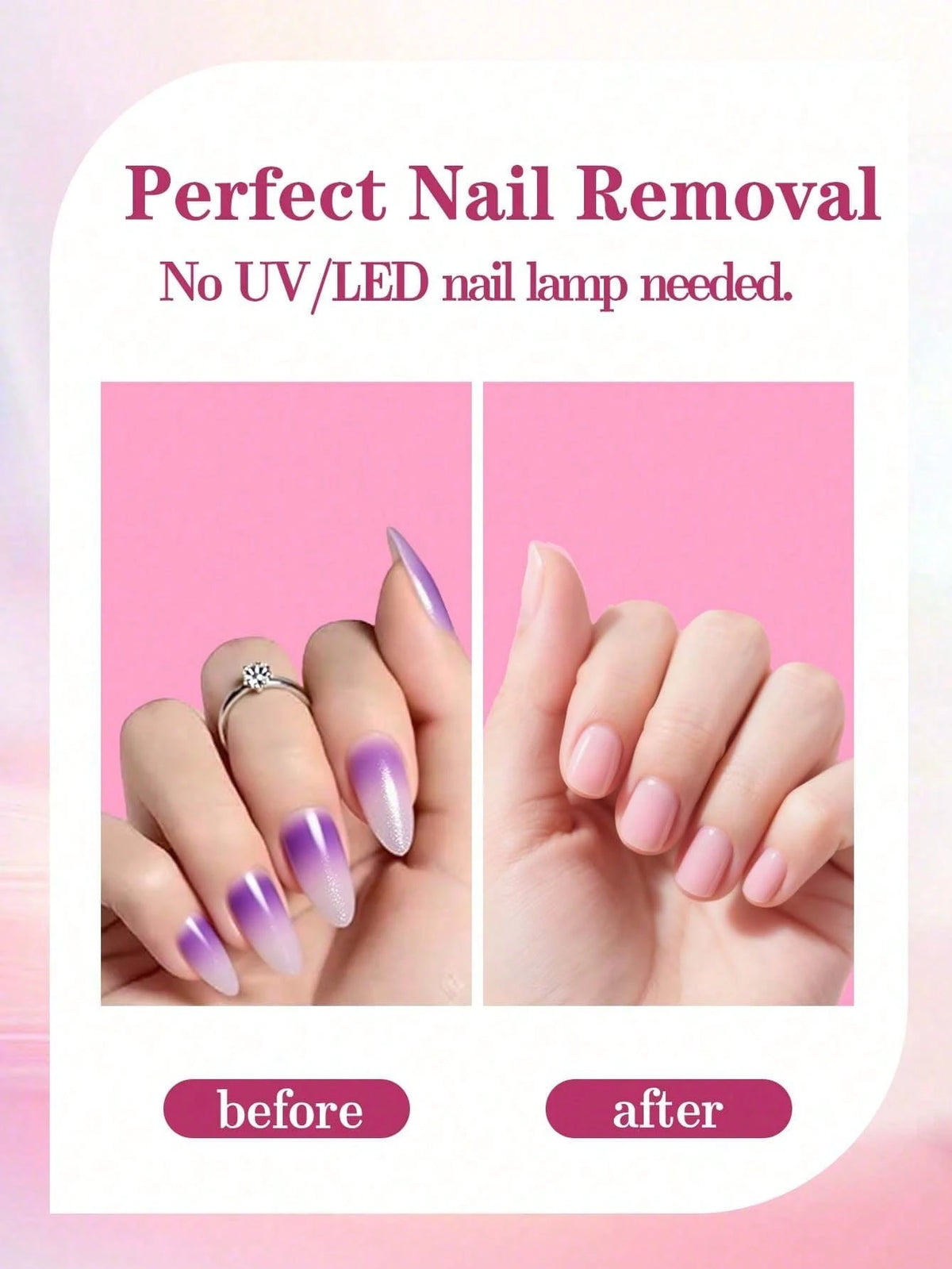 GLOZ 20ml Precise Nail Polish Remover, Suitable For Press-On Nails, Multi-Purpose Nail Polish Remover, Gentle Removal Of Gel Manicure, Non-Acetone Nail Polish Remover