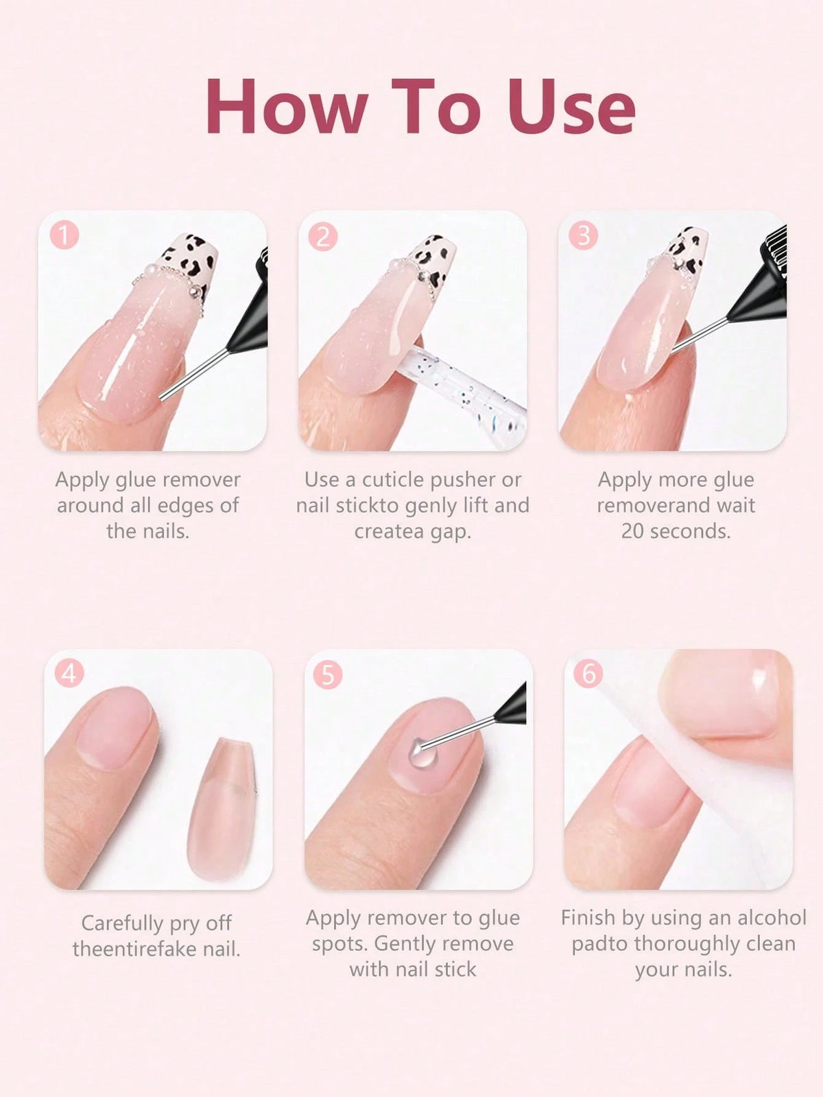 GLOZ 20ml Precise Nail Polish Remover, Suitable For Press-On Nails, Multi-Purpose Nail Polish Remover, Gentle Removal Of Gel Manicure, Non-Acetone Nail Polish Remover