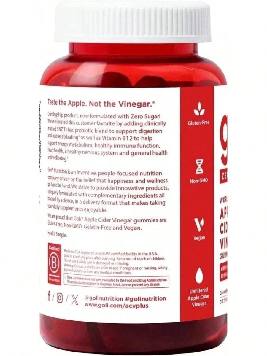 Goli Nutrition 3 Bottles Goli Zero Sugar Best Seller Trio Set Gummies, 60 Counts Per Bottle