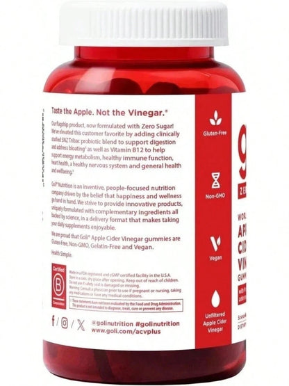 Goli Nutrition 3 Bottles Goli Zero Sugar Best Seller Trio Set Gummies, 60 Counts Per Bottle