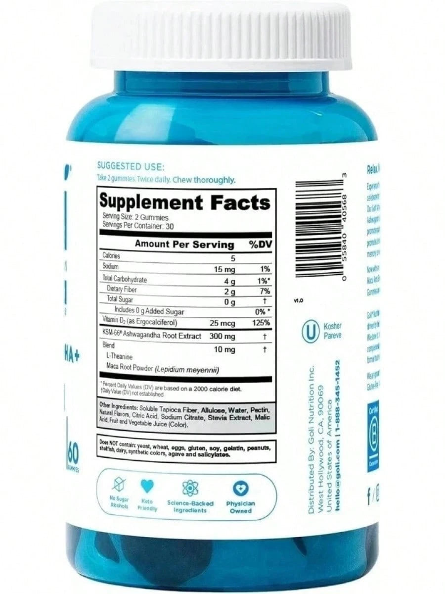 Goli Nutrition 3 Bottles Goli Zero Sugar Best Seller Trio Set Gummies, 60 Counts Per Bottle