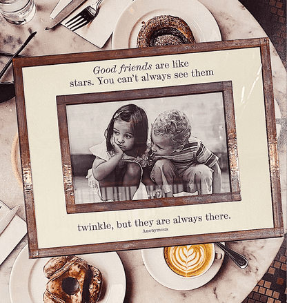 Good Friends Are Like Stars Copper & Glass Photo Frame - Ben's Garden