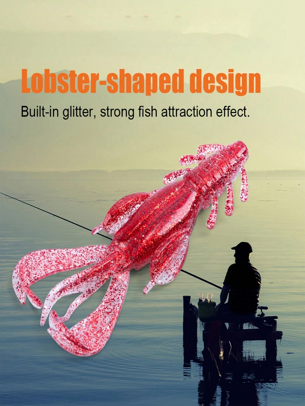 GOTURE 1set Fishing Soft Plastic Lures Kit Jig Head Hooks Crappie Lures Trout Bass Fishing Worm Lures Crappie Jigs Fishing Lures Set With Tackl Box For Freshwater Saltwater Fishing
