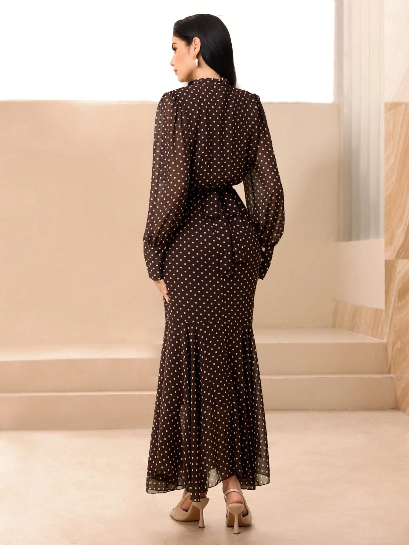 Graceveil French Design High Cinched Waist Women Dress