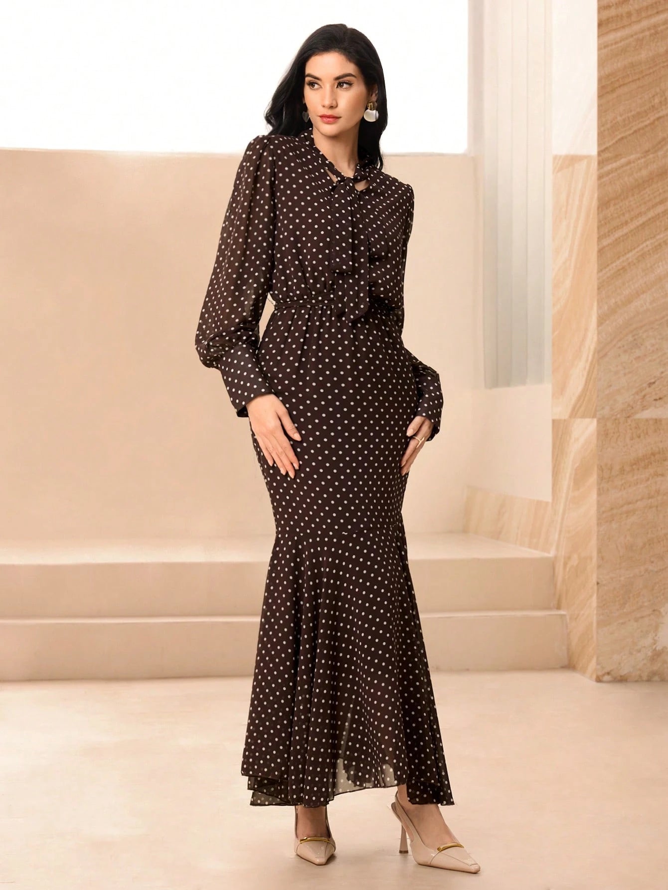 Graceveil French Design High Cinched Waist Women Dress
