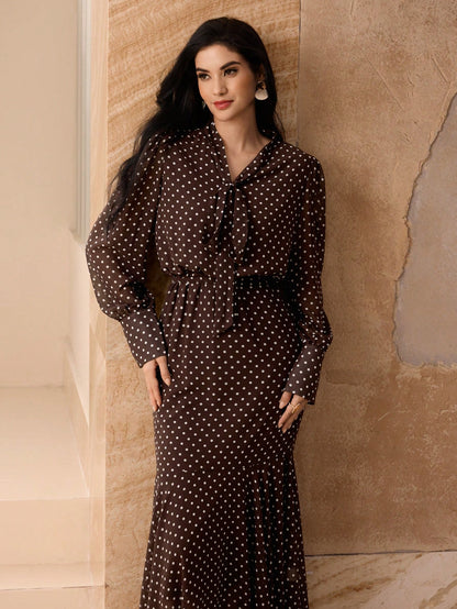 Graceveil French Design High Cinched Waist Women Dress