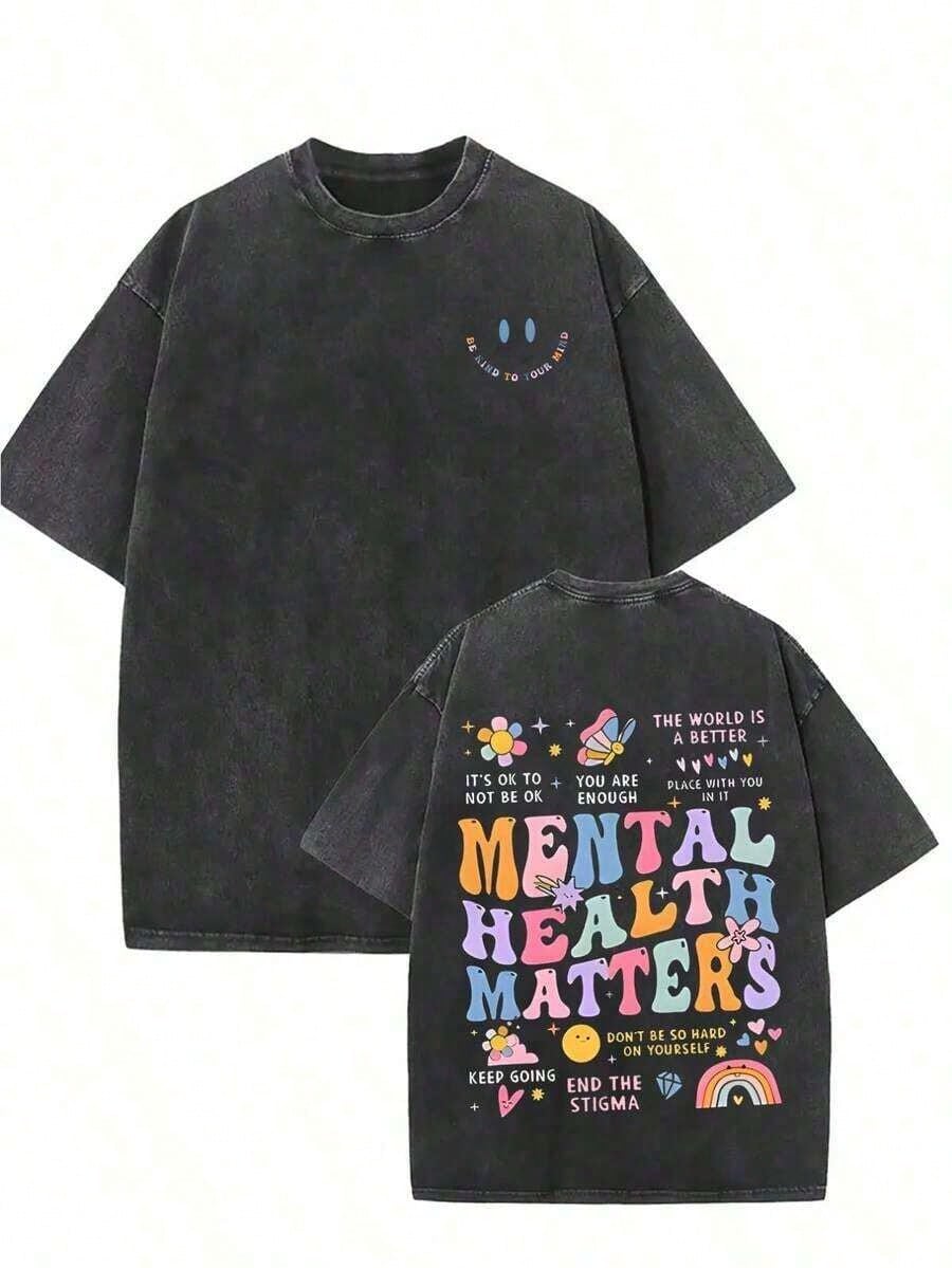Graphic Cotton-Hirt Washed-Hirt Retro Graph Print-Hirt- Comfortable Casual Tyle Y2K,Oversize Plus Ize 's,Ummer Tee Vintage Tyle