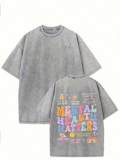 Graphic Cotton-Hirt Washed-Hirt Retro Graph Print-Hirt- Comfortable Casual Tyle Y2K,Oversize Plus Ize 's,Ummer Tee Vintage Tyle