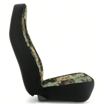 Green Boho Patchwork Car Seat Covers 1PC/2Pcs Double-Sided Brushed Milk Silk Quilted Floral Black Beige Auto Protection