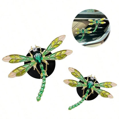 Green Dragonfly Car Vent Decor, Insect Auto Perfume Clip Aromatherapy