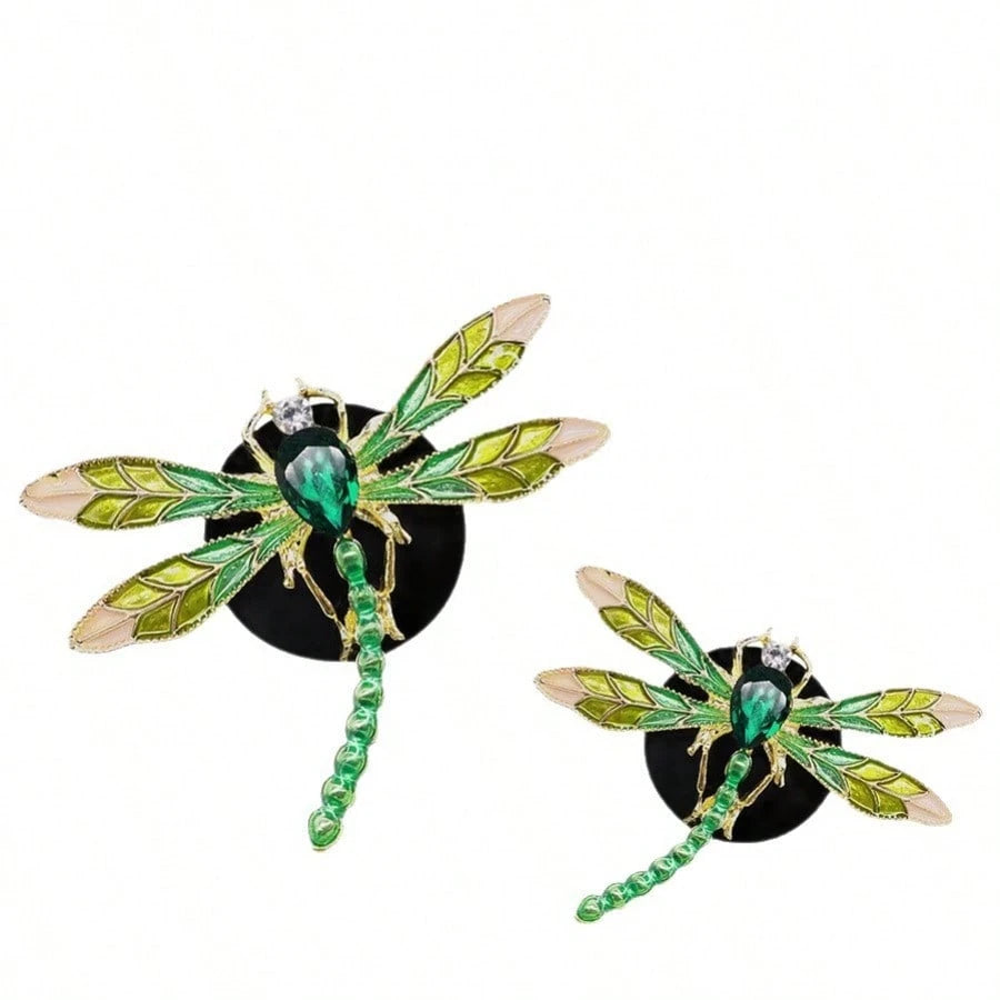 Green Dragonfly Car Vent Decor, Insect Auto Perfume Clip Aromatherapy