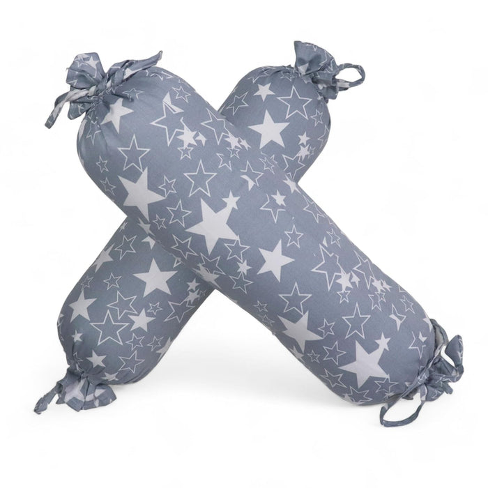 Grey Star - Set of 2 Side Pillows for Kids above 12 Years