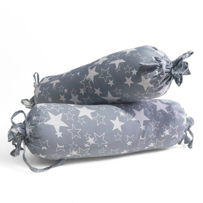 Grey Star - Set of 2 Side Pillows for Kids above 12 Years