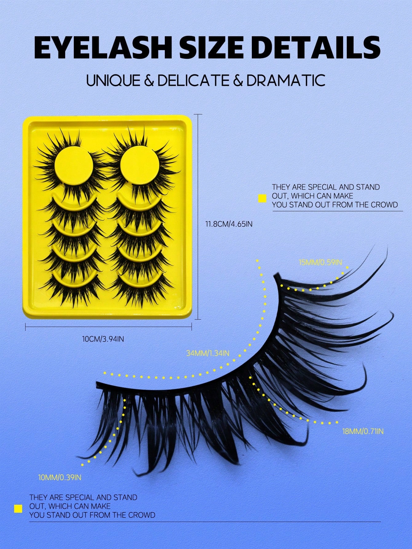 GROINNEYA 6 Pairs Wet Manga Lashes Anime False Eyelashes Natural Look Fake Lashes Wet Wispy Eyelashes Extensions Makeup Tool(SJ03) Strip Lashes,Lashes,Eyelashes,Fake Lashes