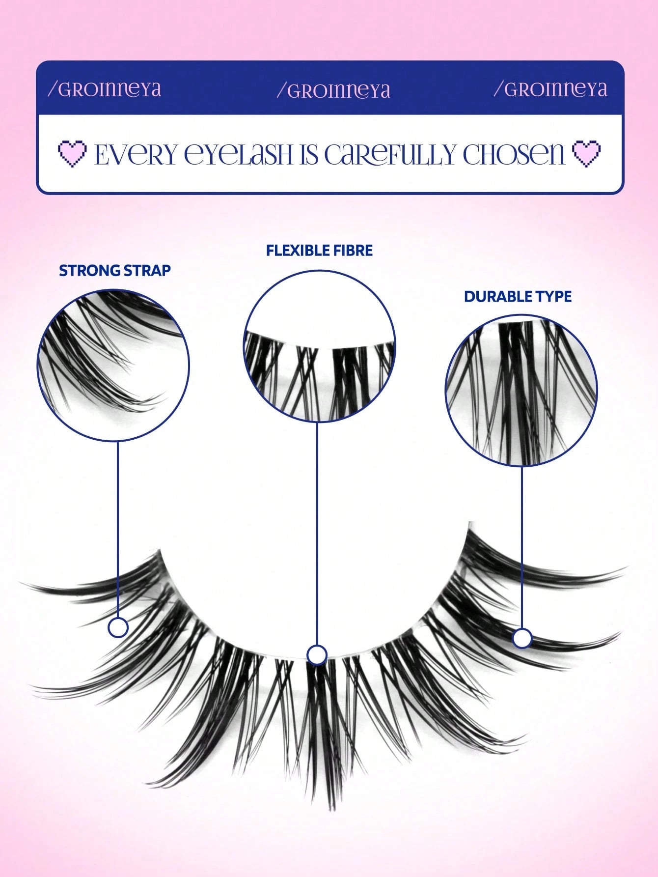 GROINNEYA Manga Lashes Clear Band Eyelashes Natural Crossed Wispy Fake Eyelashes Cosplay Makeup Tools(QY03) Strip Lashes,Lashes,Eyelashes,Fake Lashes