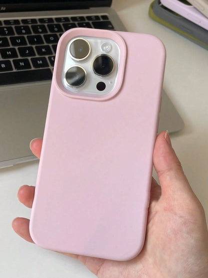 Grooved Button High-Quality Liquid Silicone Mobile Phone Case Compatible With IPhone 17 16 15 14 13 12 11 Pro Max Soft Waxy Eraser Feel Skin Friendly