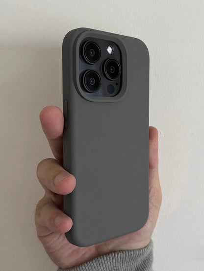 Grooved Button High-Quality Liquid Silicone Mobile Phone Case Compatible With IPhone 17 16 15 14 13 12 11 Pro Max Soft Waxy Eraser Feel Skin Friendly