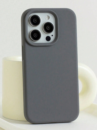 Grooved Button High-Quality Liquid Silicone Mobile Phone Case Compatible With IPhone 17 16 15 14 13 12 11 Pro Max Soft Waxy Eraser Feel Skin Friendly