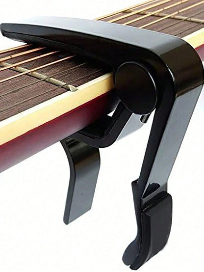 Guitar Capo For Acoustic & Electric Guitars- Professional Adjustable Spring-Loaded Clamp For Guitarists & Musicians- Perfect For Live Performances, Studio Recording & Practice- Includes Bonus 5-Pie