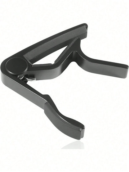 Guitar Capo For Acoustic & Electric Guitars- Professional Adjustable Spring-Loaded Clamp For Guitarists & Musicians- Perfect For Live Performances, Studio Recording & Practice- Includes Bonus 5-Pie