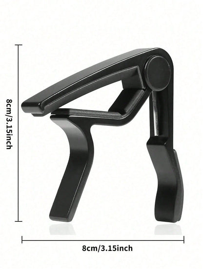 Guitar Capo For Acoustic & Electric Guitars- Professional Adjustable Spring-Loaded Clamp For Guitarists & Musicians- Perfect For Live Performances, Studio Recording & Practice- Includes Bonus 5-Pie