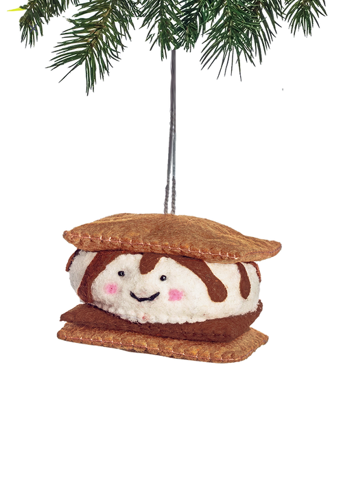 Hand-Sewn Felt S'more Christmas Ornament - Ben's Garden