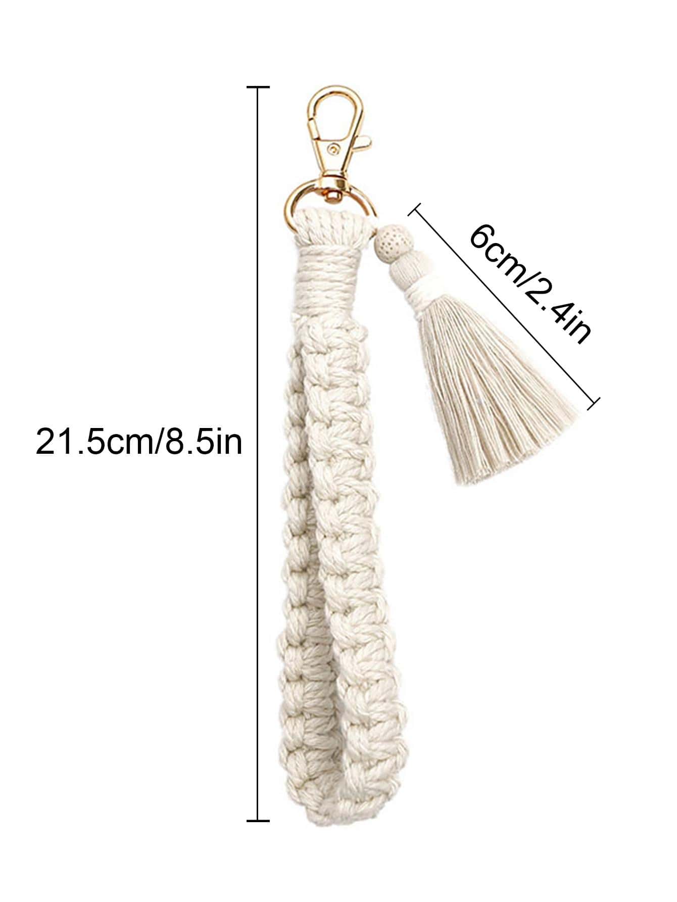 Hand Woven Tassel Keychain Keyrings Lanyard Braided Key Fob Strap Lobster Claw Bohemian Bracelet Gift Wrist Strap Bag Pendant Accessories Key Chain Charms Crochet Key Lanyard