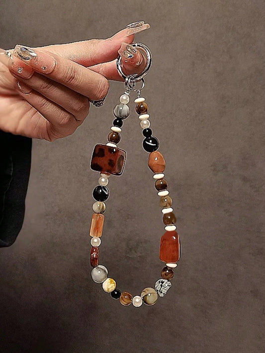 Handmade Beaded Lanyard Hand Chain Wristband, Phone Case, Car Key Chain, Bag Pendant For Women Gifts For Mother, Family, Friends, Birthday, Holiday Phone Charm, Phone Chain